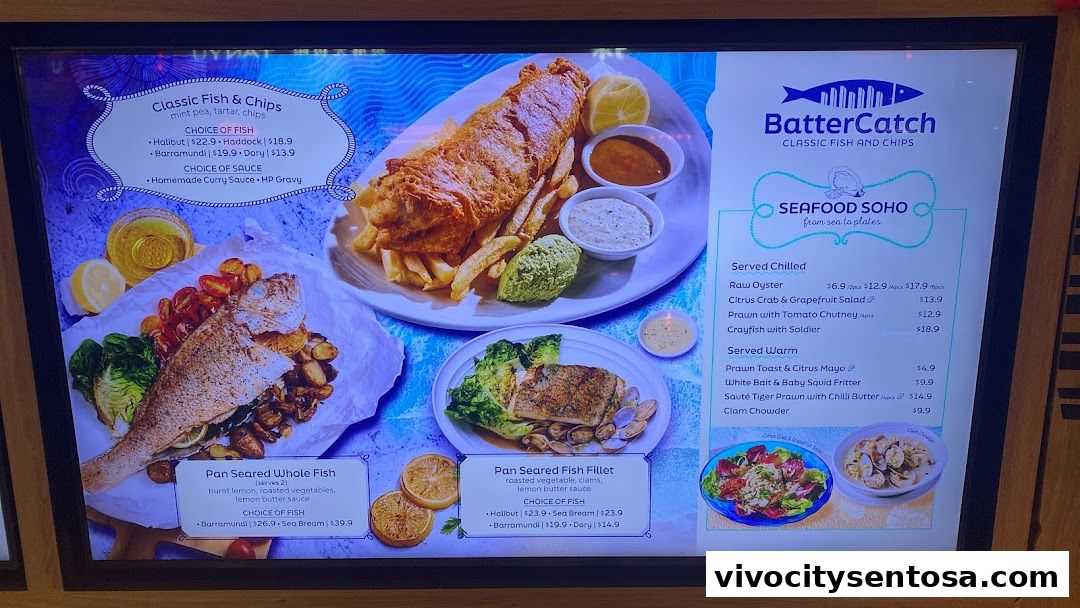 Menu page for BatterCatch - VivoCity