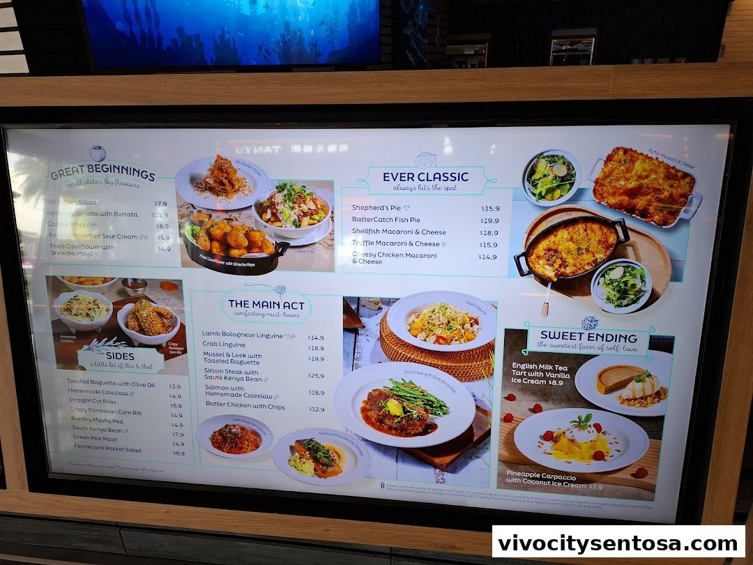Menu page for BatterCatch - VivoCity