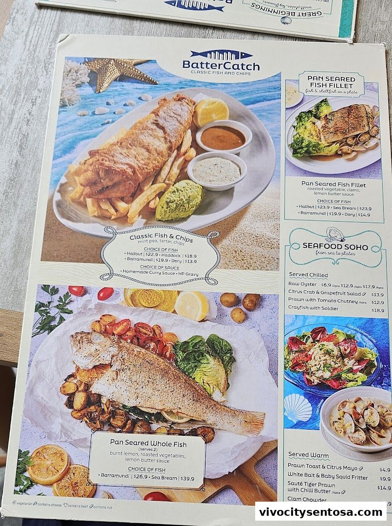 Menu page for BatterCatch - VivoCity