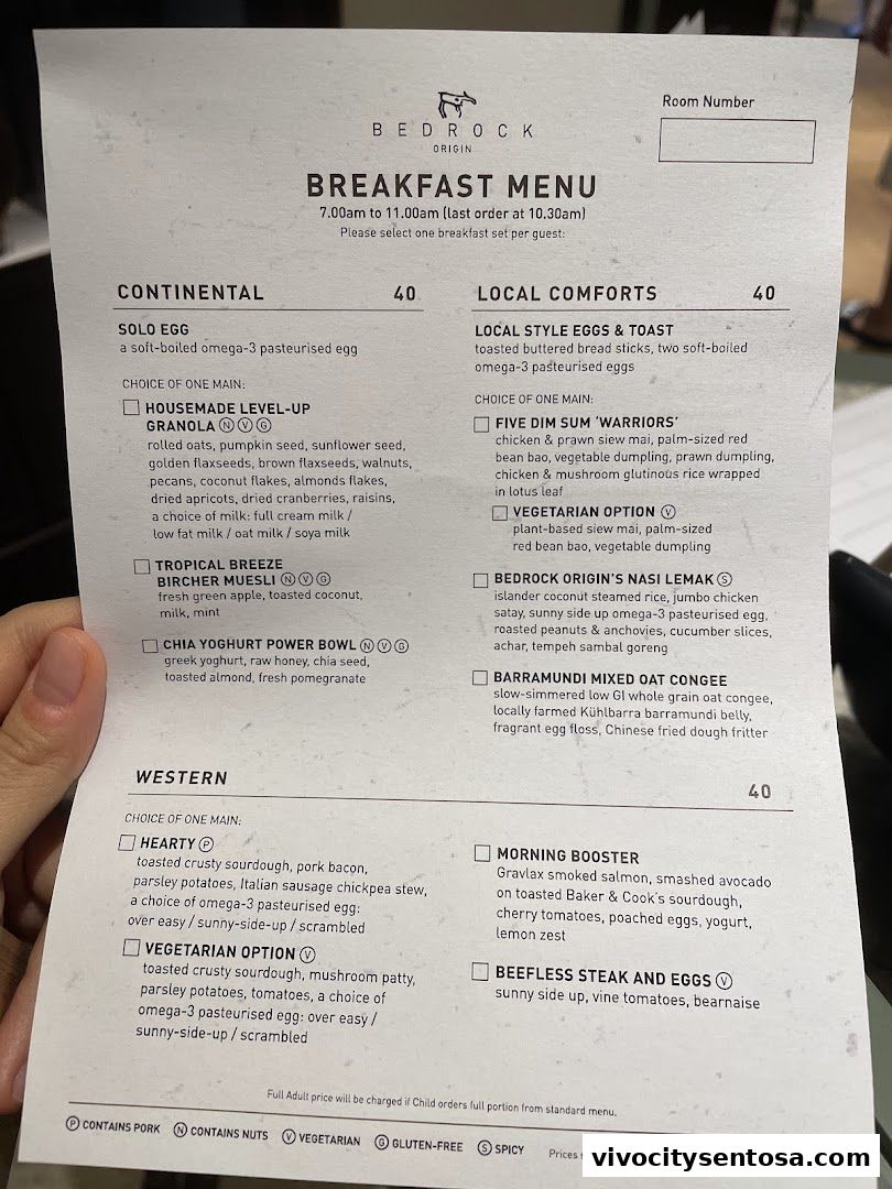 Menu page for Bedrock Origin - Steakhouse  Sentosa