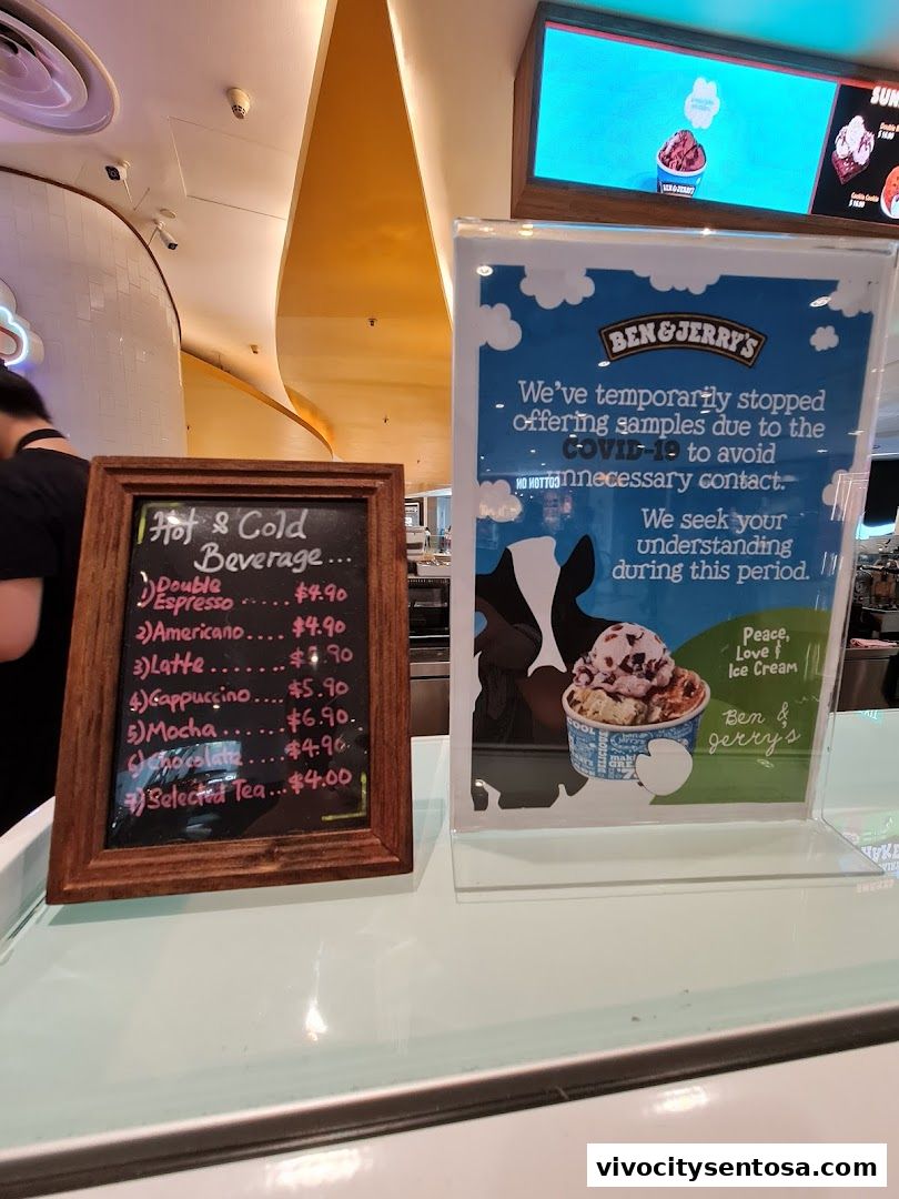 Menu page for Ben  Jerrys