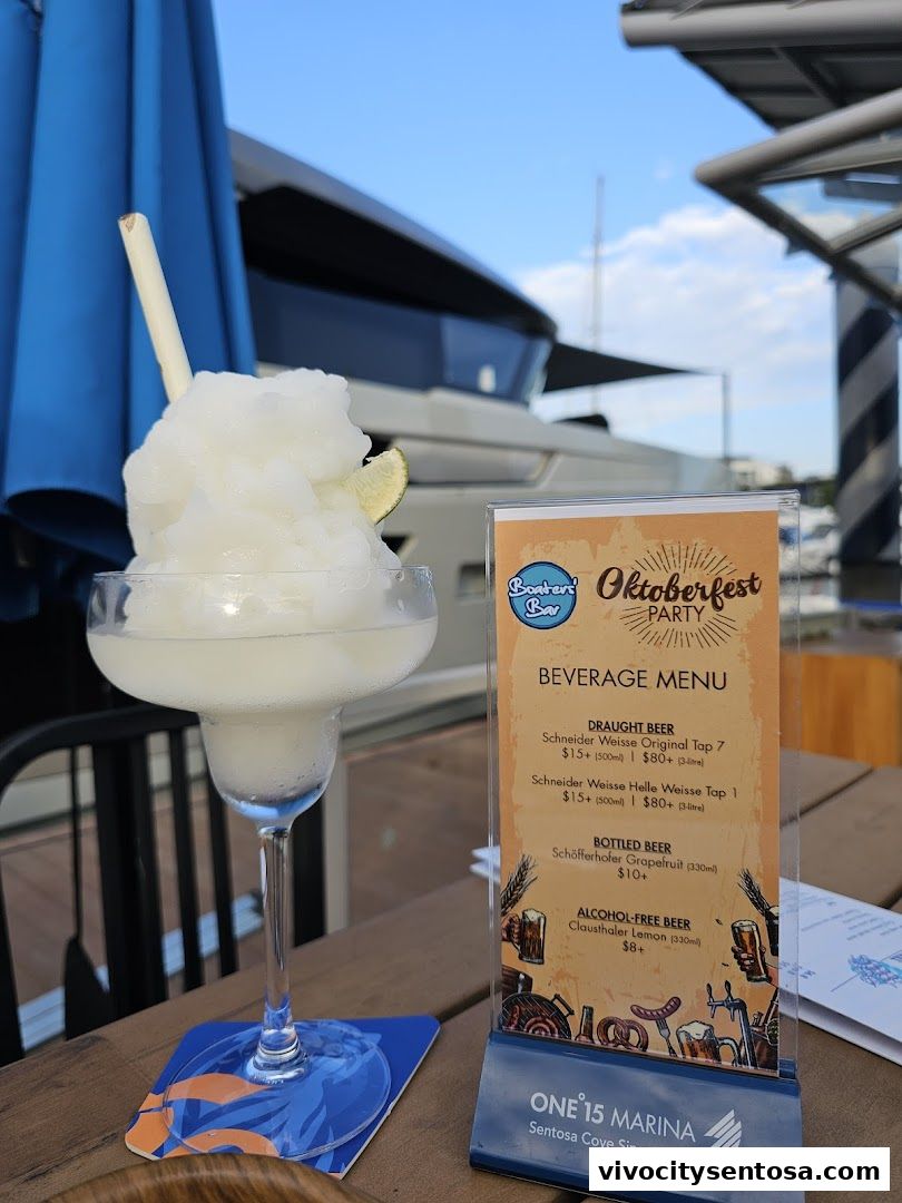 Menu page for Boaters Bar