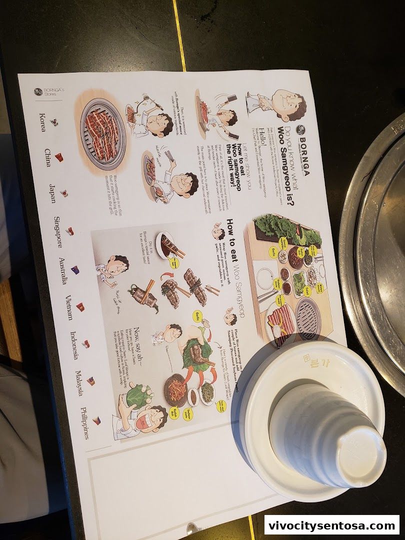Menu page for Bornga Singapore  VivoCity