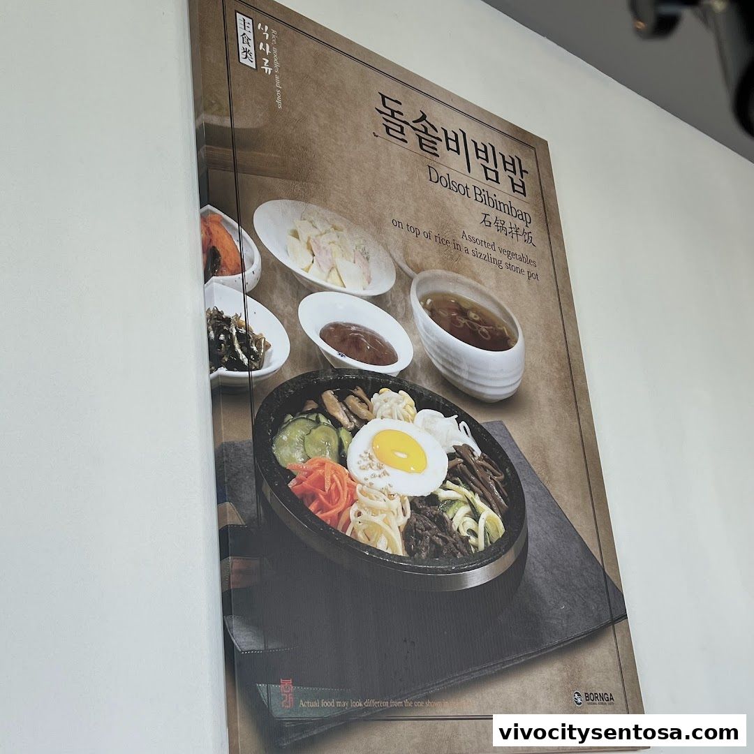 Menu page for Bornga Singapore  VivoCity