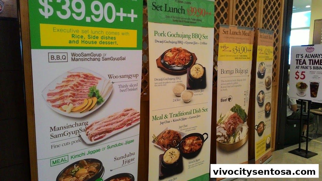 Menu page for Bornga Singapore  VivoCity