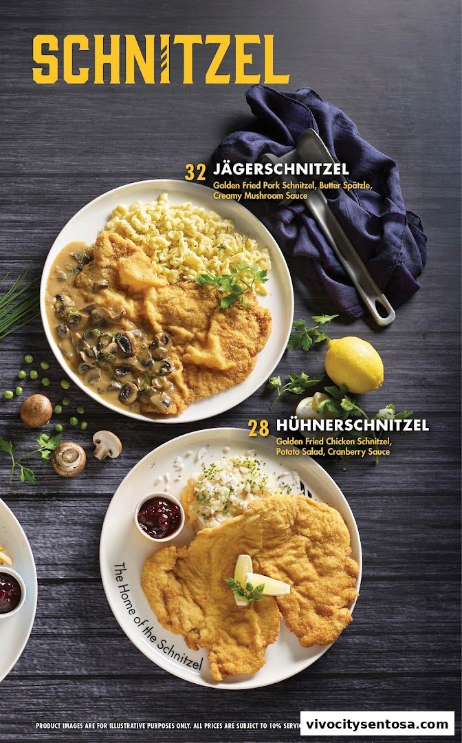 Menu page for Brotzeit German Beer Bar and Restaurant - VivoCity
