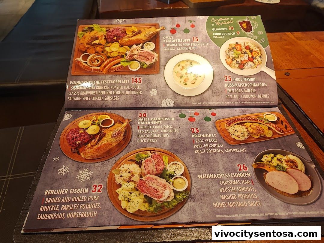Menu page for Brotzeit German Beer Bar and Restaurant - VivoCity
