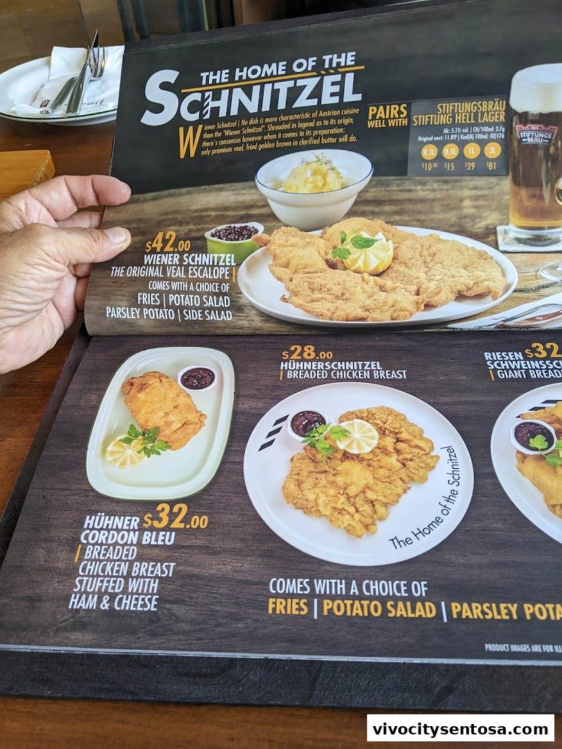 Menu page for Brotzeit German Beer Bar and Restaurant - VivoCity