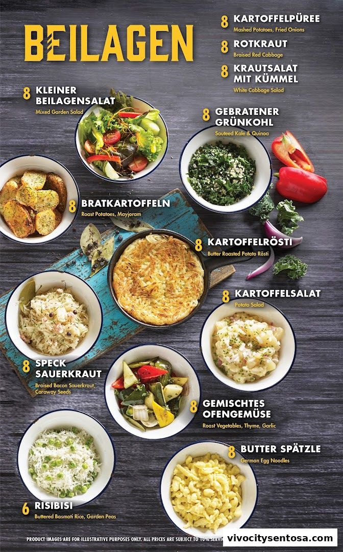 Menu page for Brotzeit German Beer Bar and Restaurant - VivoCity