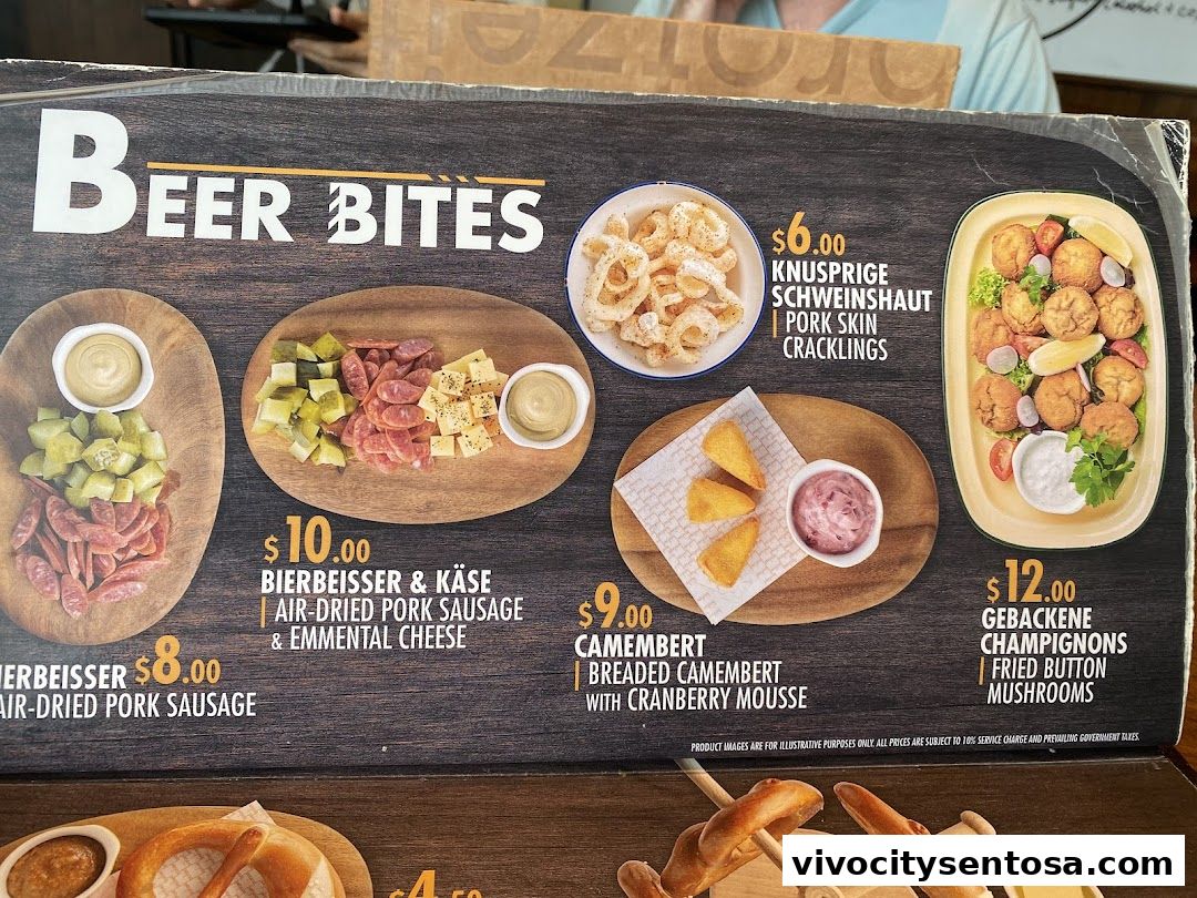 Menu page for Brotzeit German Beer Bar and Restaurant - VivoCity