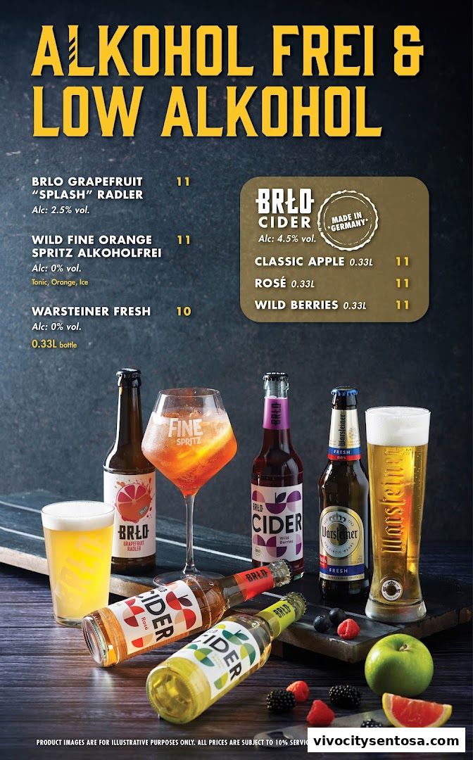 Menu page for Brotzeit German Beer Bar and Restaurant - VivoCity