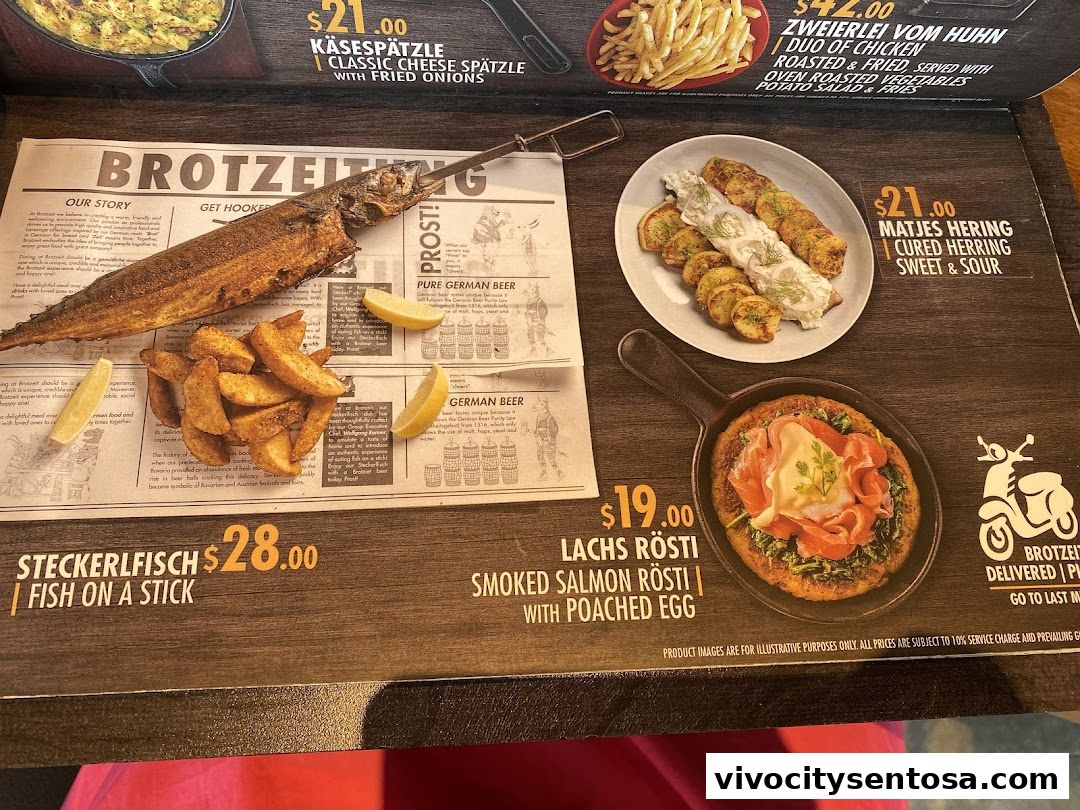 Menu page for Brotzeit German Beer Bar and Restaurant - VivoCity
