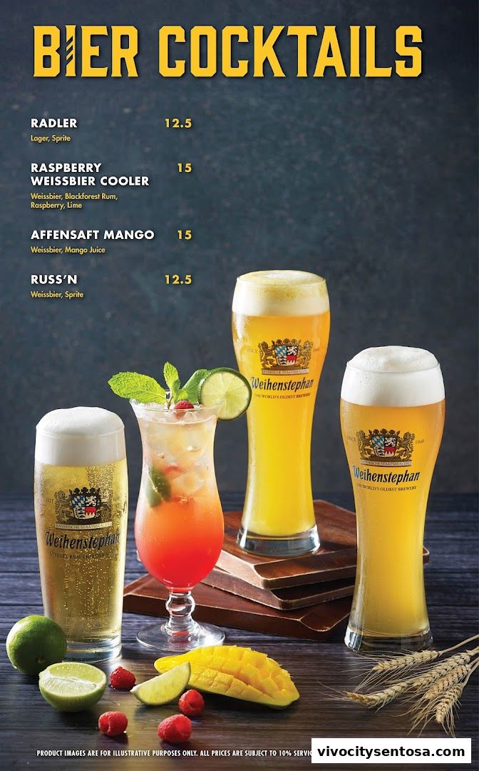 Menu page for Brotzeit German Beer Bar and Restaurant - VivoCity
