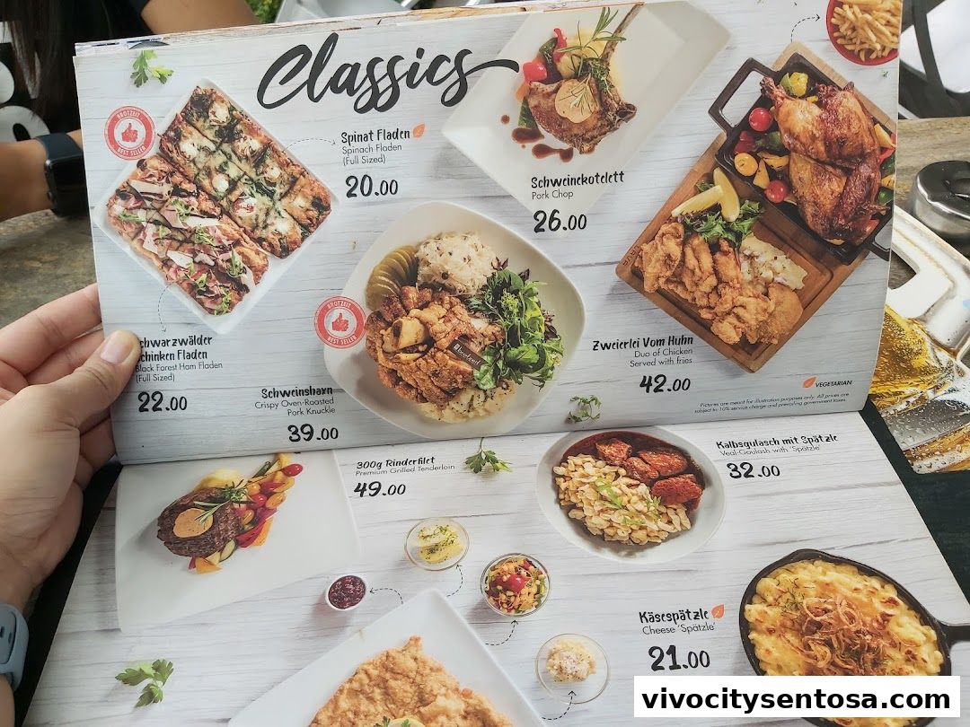 Menu page for Brotzeit German Beer Bar and Restaurant - VivoCity