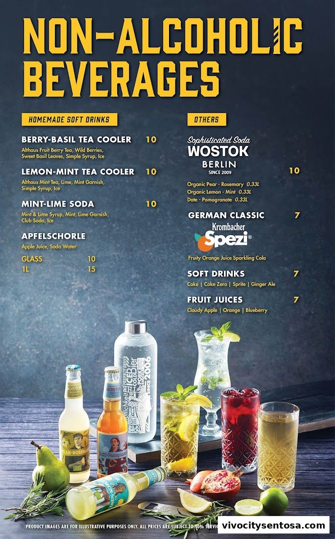 Menu page for Brotzeit German Beer Bar and Restaurant - VivoCity