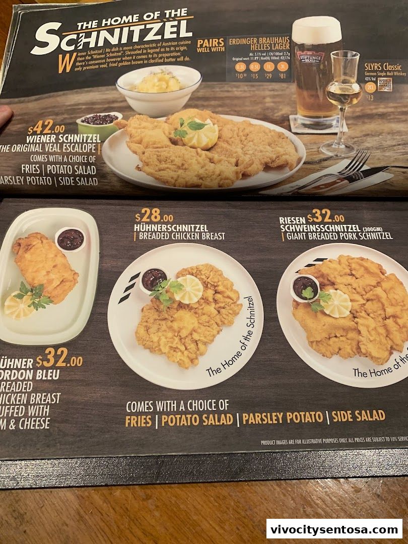 Menu page for Brotzeit German Beer Bar and Restaurant - VivoCity