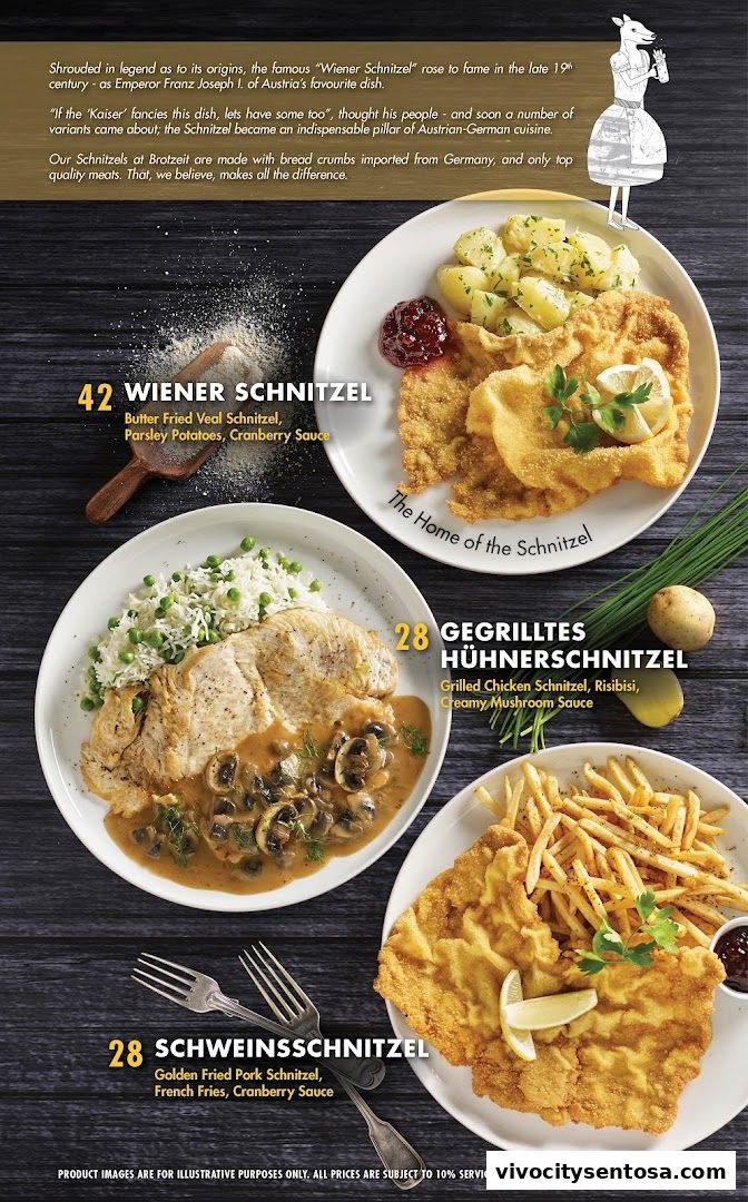 Menu page for Brotzeit German Beer Bar and Restaurant - VivoCity