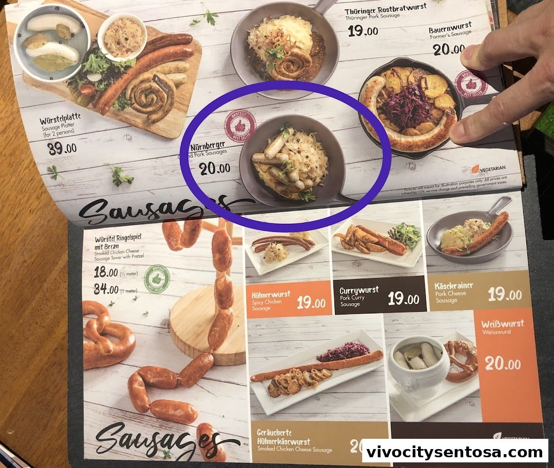 Menu page for Brotzeit German Beer Bar and Restaurant - VivoCity