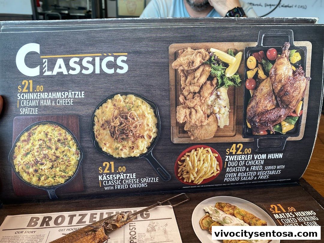 Menu page for Brotzeit German Beer Bar and Restaurant - VivoCity