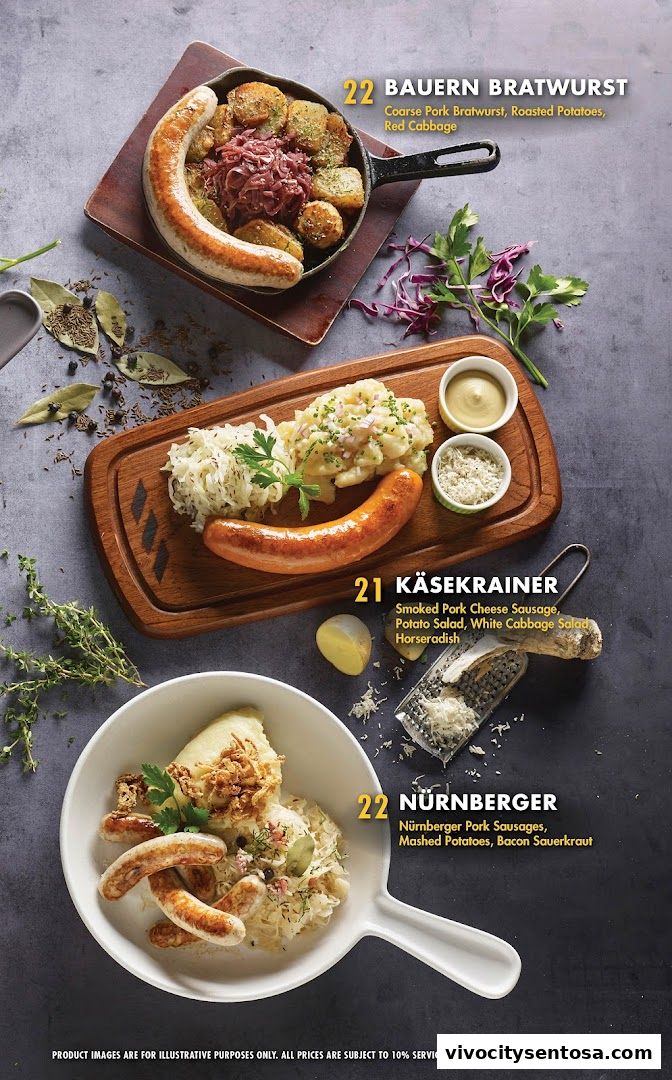 Menu page for Brotzeit German Beer Bar and Restaurant - VivoCity