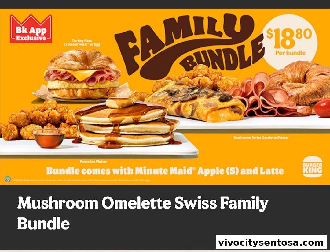 Menu page for Burger King VivoCity
