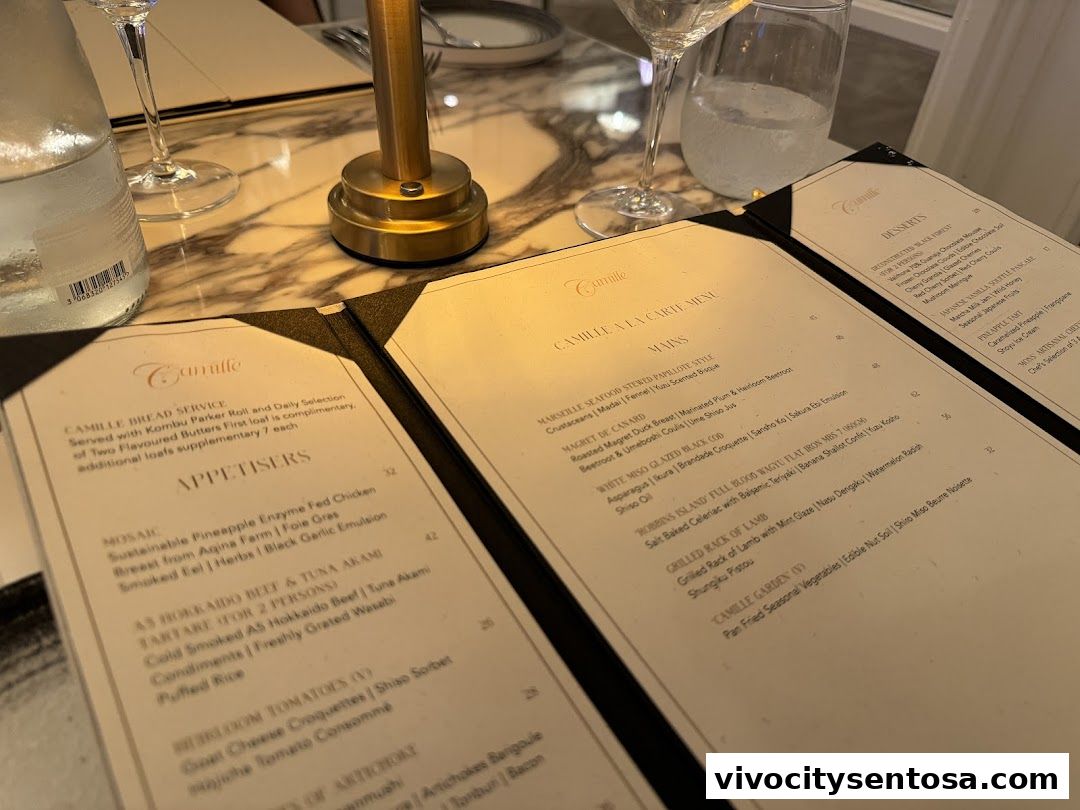 Menu page for Camille