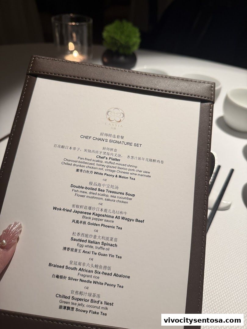 Menu page for Cassia