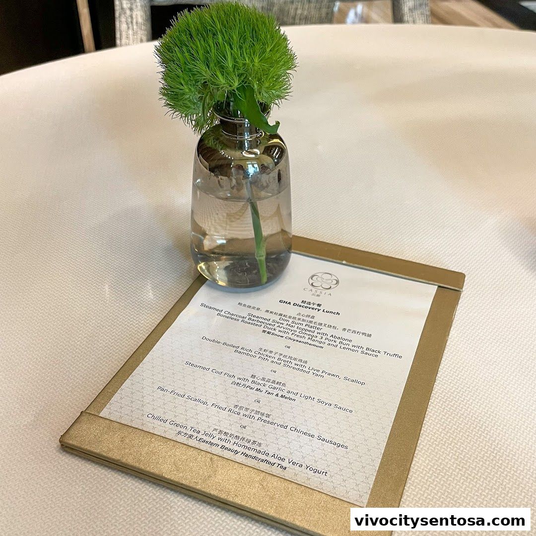 Menu page for Cassia