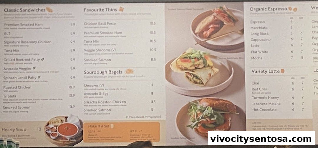 Menu page for Cedele Bakery Cafe - VivoCity