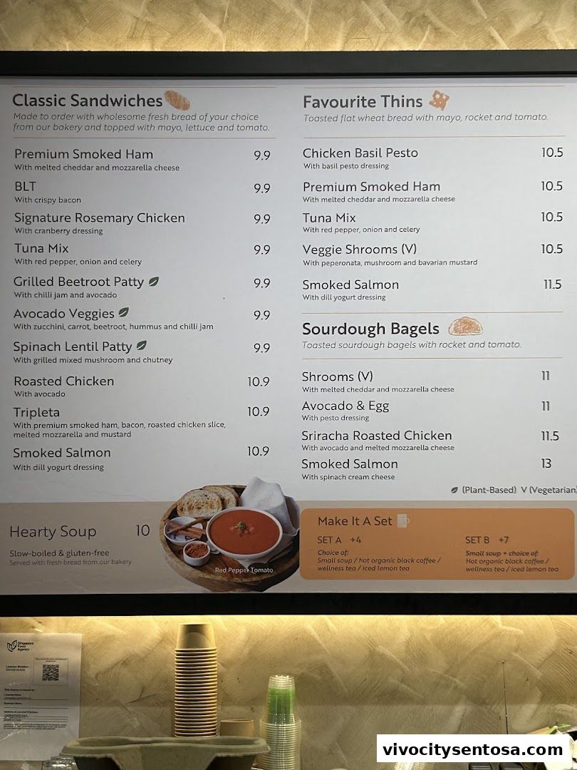 Menu page for Cedele Bakery Cafe - VivoCity