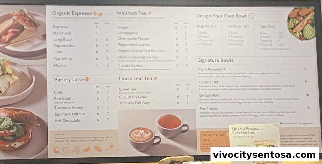 Menu page for Cedele Bakery Cafe - VivoCity