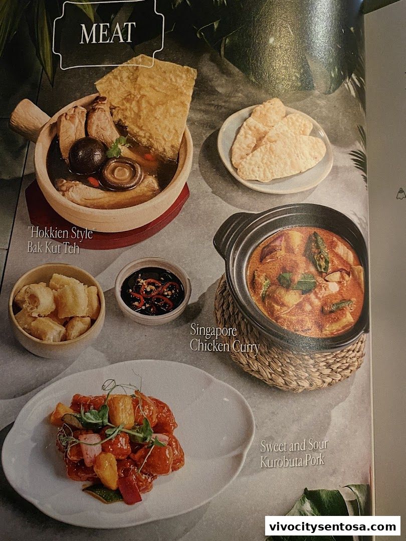 Menu page for Chatterbox Café Resorts World Sentosa