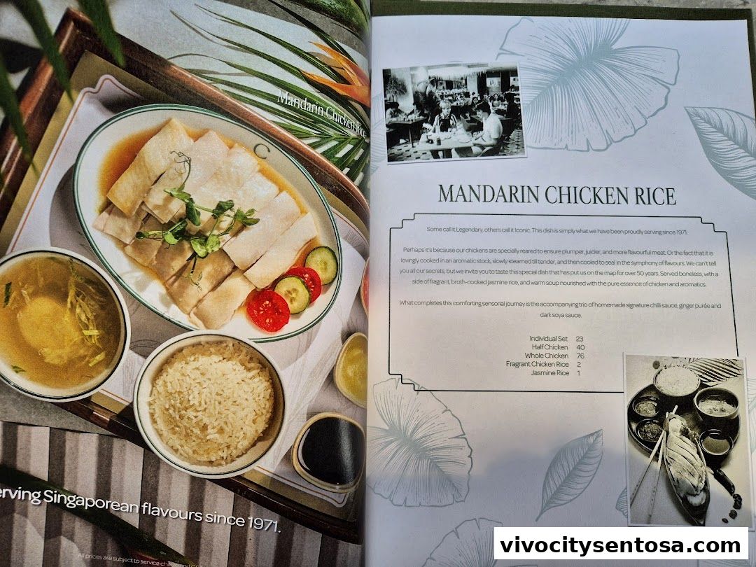 Menu page for Chatterbox Café Resorts World Sentosa