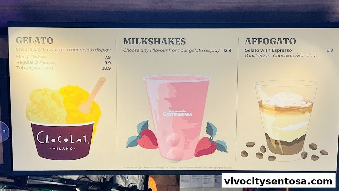 Menu page for Da Paolo Gastronomia - VivoCity