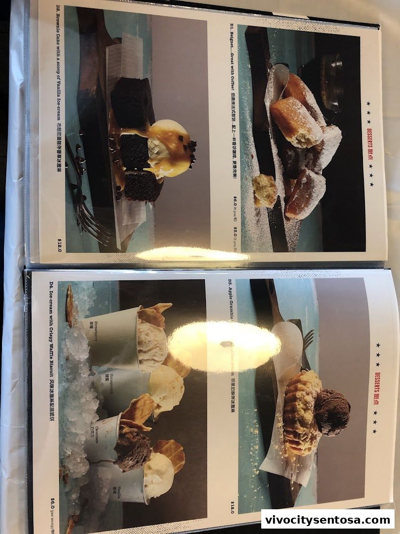 Menu page for Dancing Crab VivoCity