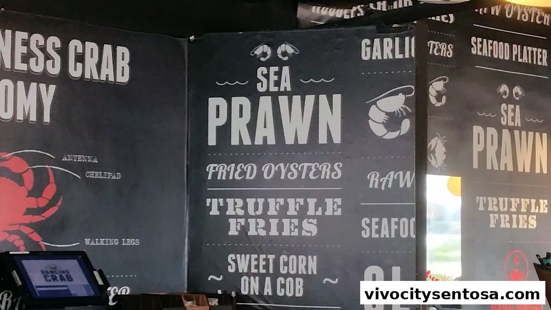 Menu page for Dancing Crab VivoCity