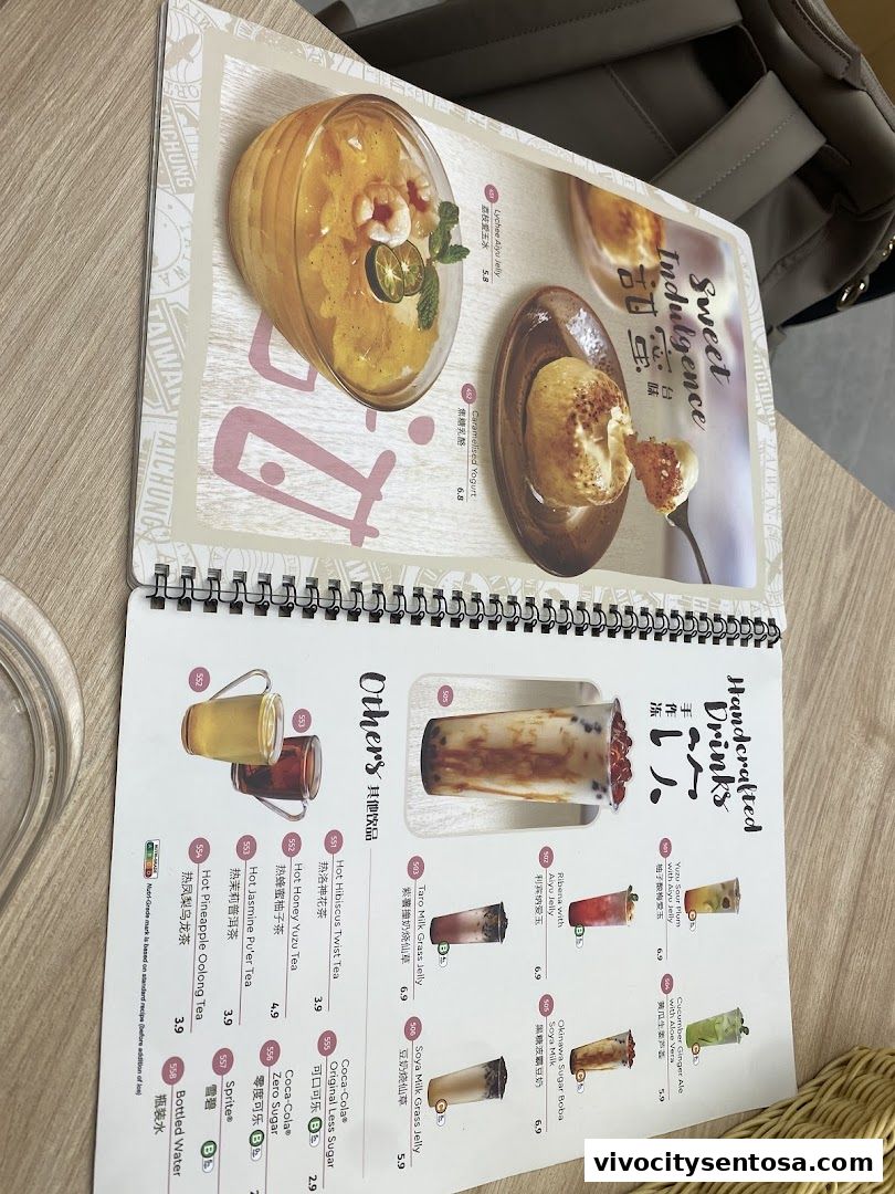Menu page for DaXi - VivoCity