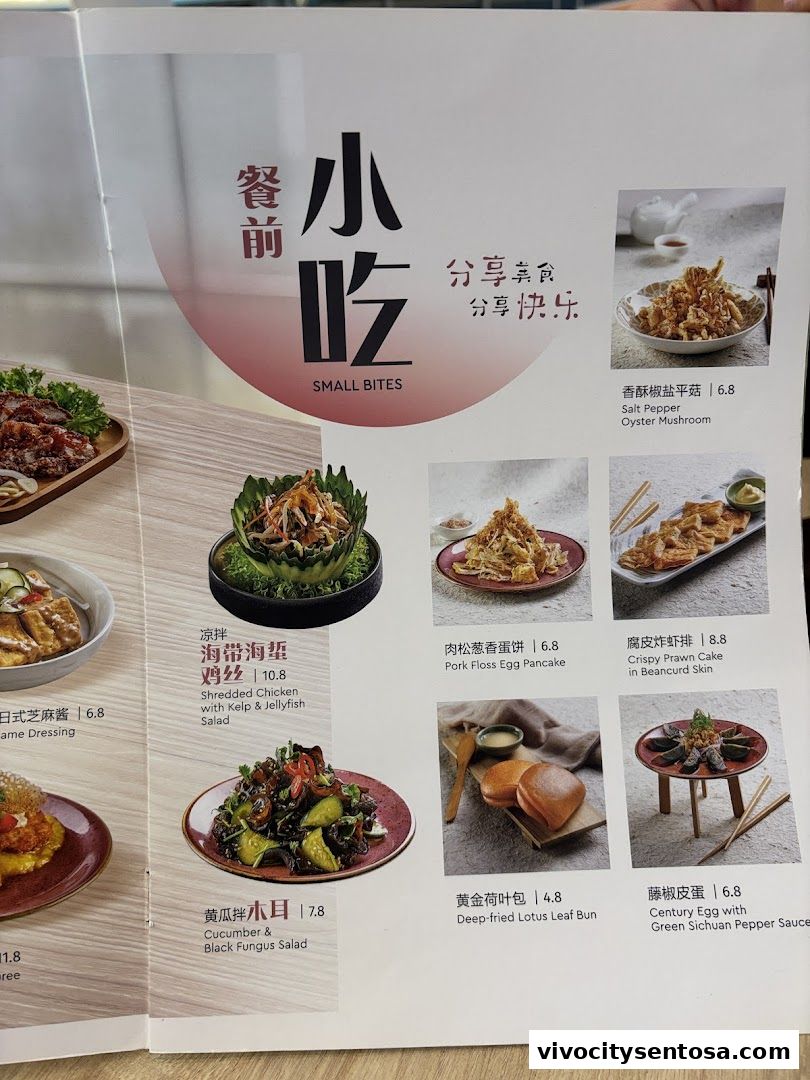 Menu page for DaXi - VivoCity