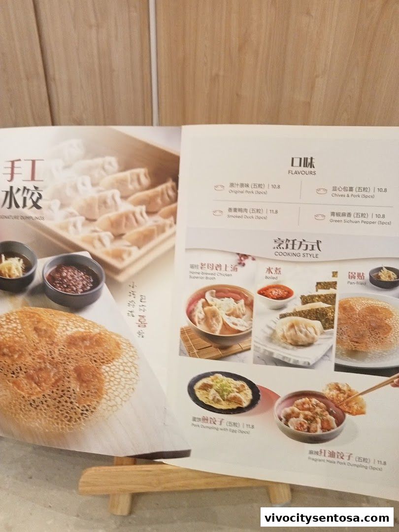 Menu page for DaXi - VivoCity