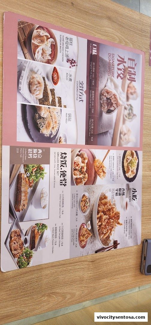 Menu page for DaXi - VivoCity