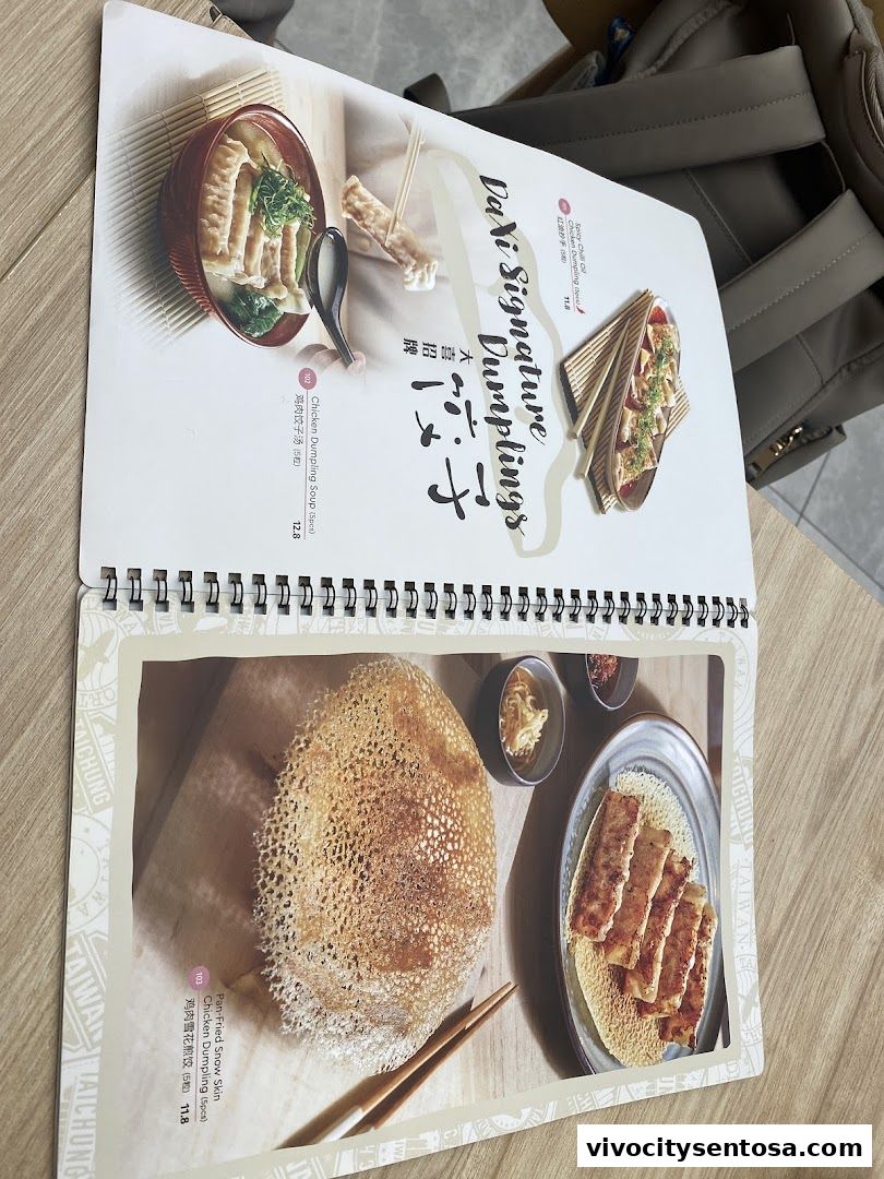 Menu page for DaXi - VivoCity