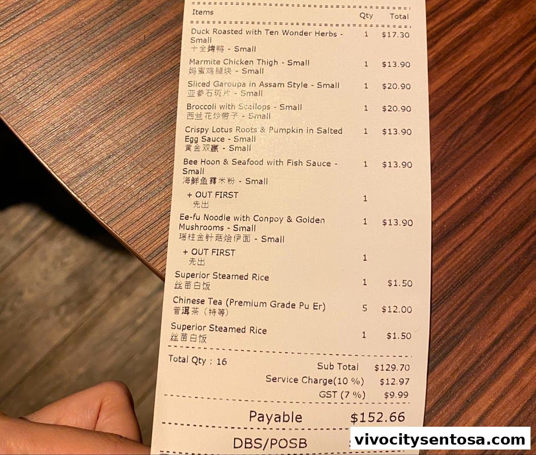 Menu page for Dian Xiao Er VivoCity
