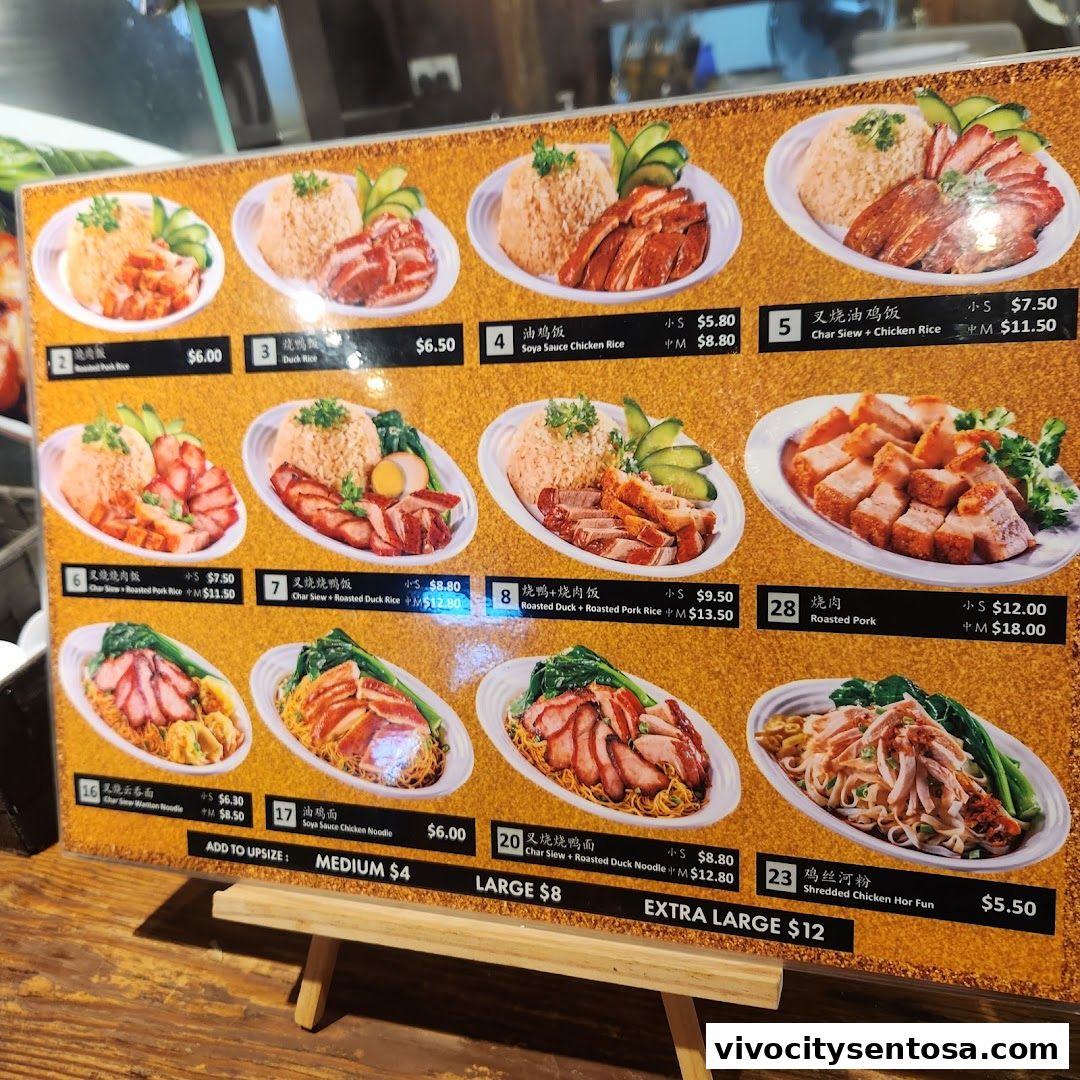Menu page for Food Republic  VivoCity