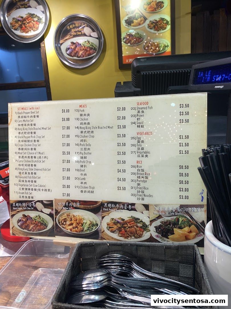 Menu page for Food Republic  VivoCity