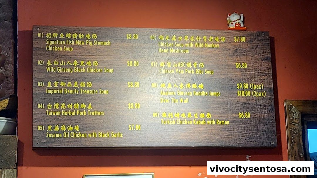 Menu page for Food Republic  VivoCity