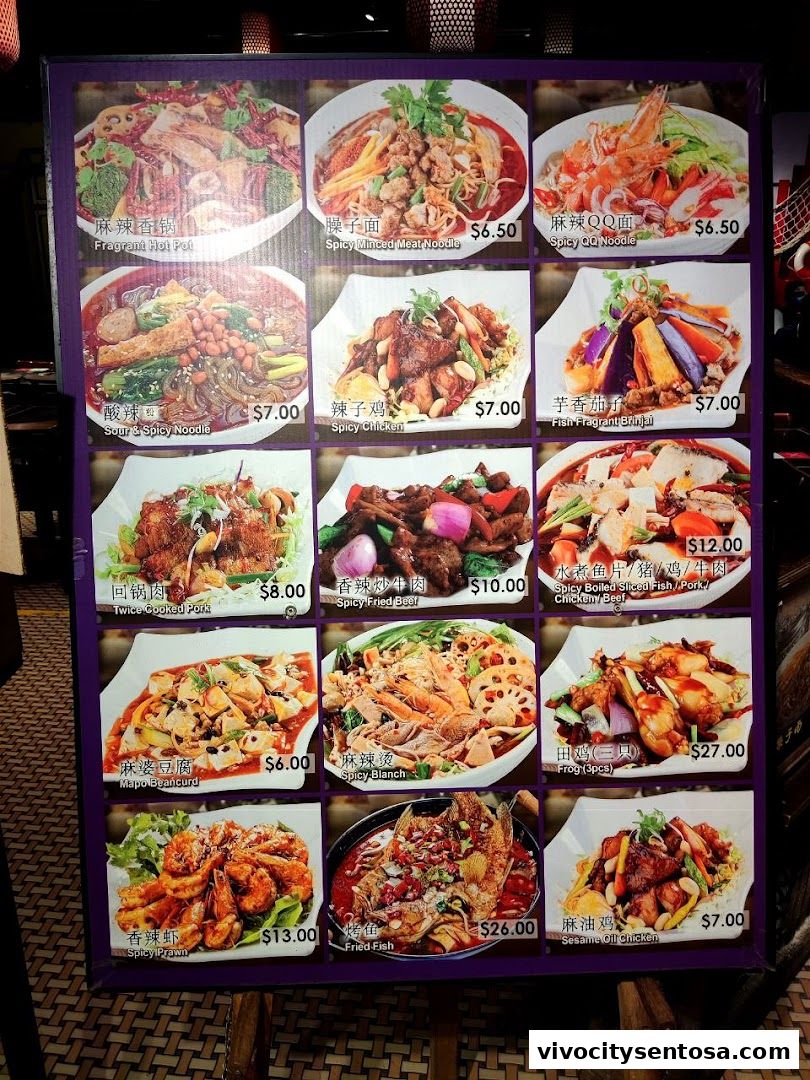Menu page for Food Republic  VivoCity
