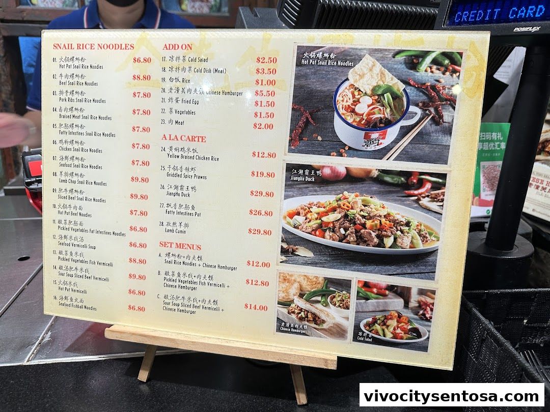 Menu page for Food Republic  VivoCity