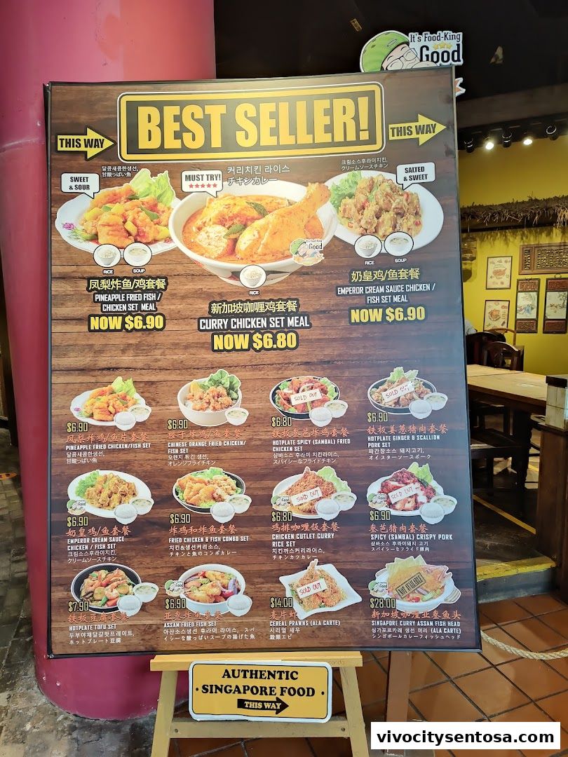 Menu page for Food Republic  VivoCity