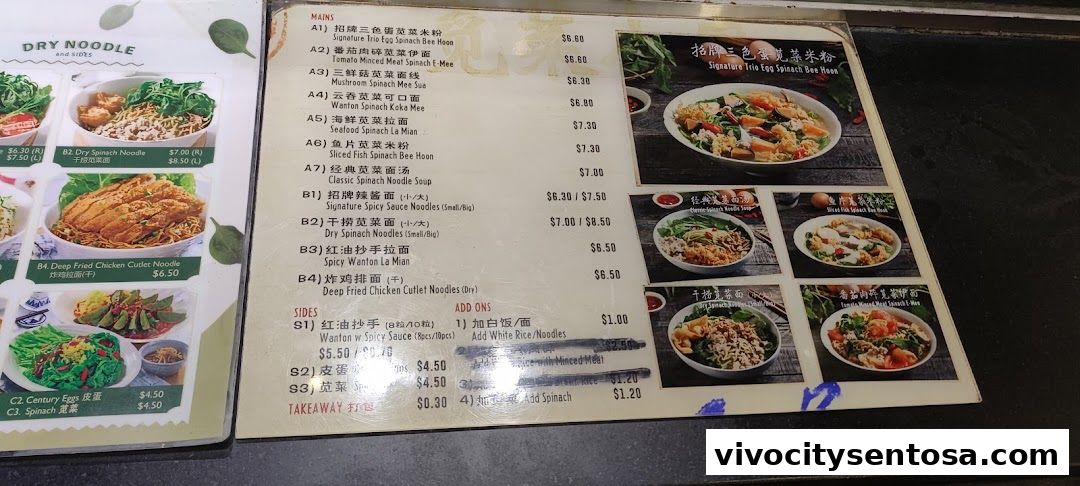 Menu page for Food Republic  VivoCity