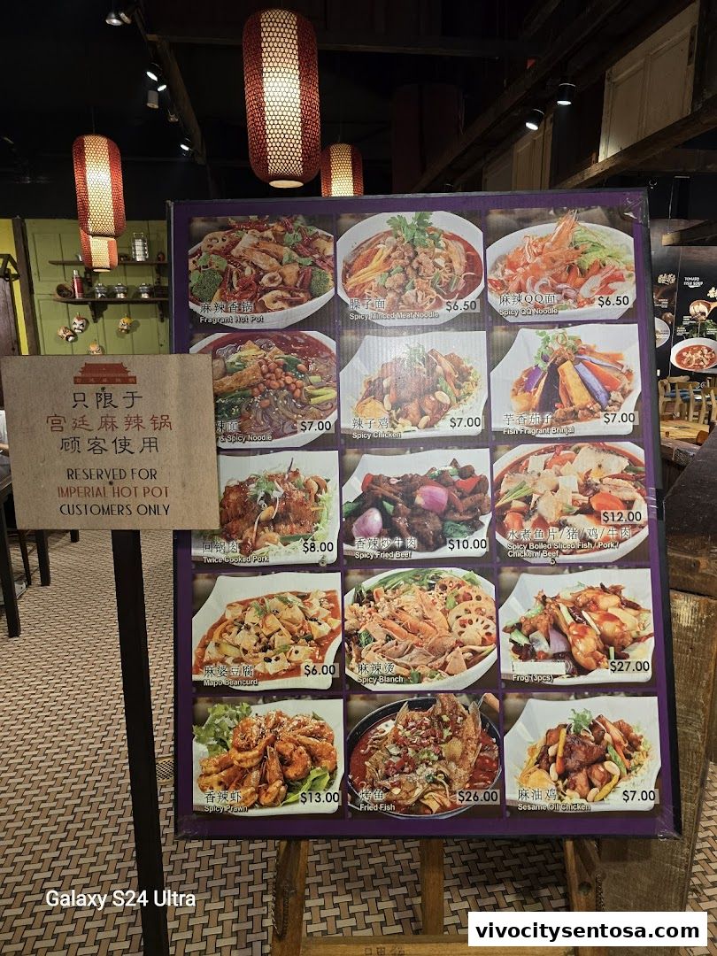 Menu page for Food Republic  VivoCity